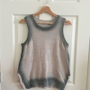 Anthropologie Gray and Cream Tank Top